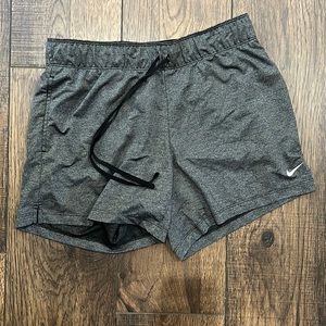Gray nike running shorts